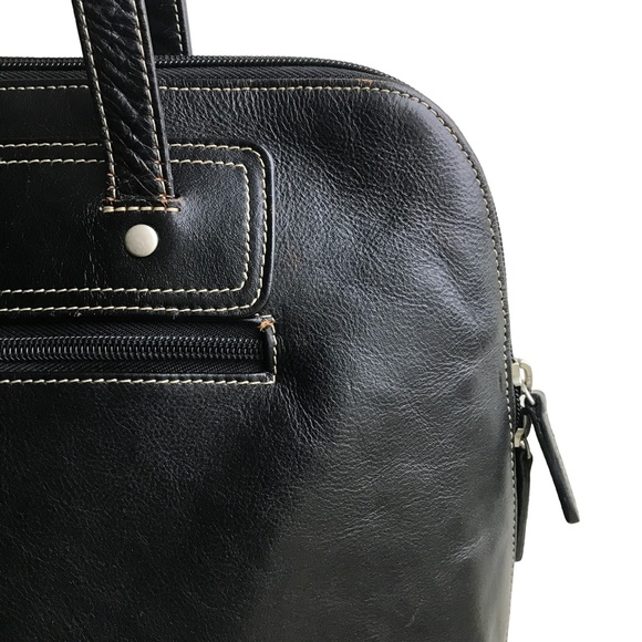 Buxton Bags Buxton Leather Briefcase Laptop Case In Black Poshmark